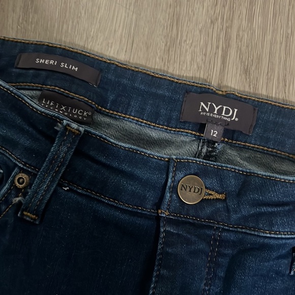 NYDJ Slim Cooper Jeans - Size 12, Dark Wash NWT - Picture 3 of 9